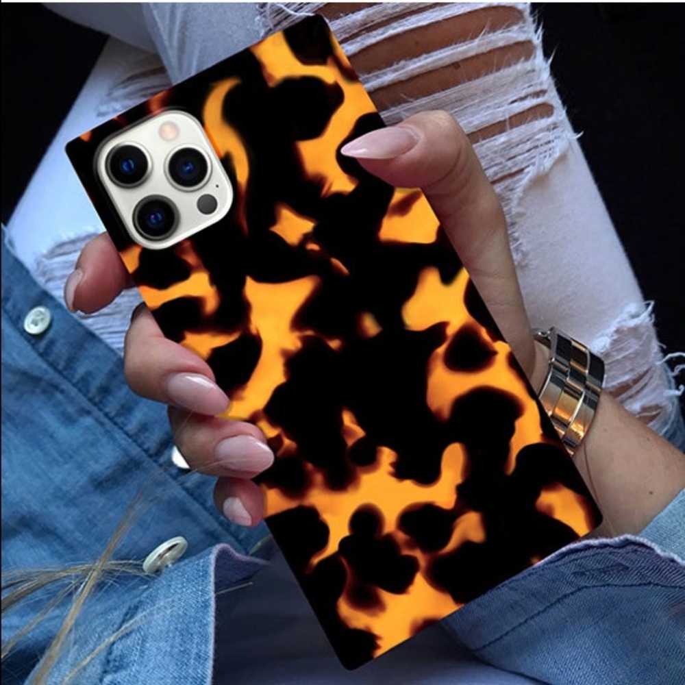 NIB FLAUNT Tortoiseshell Square Case iPhone 13 Pro Max